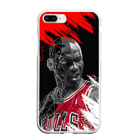 Чехол для iPhone 7Plus/8 Plus матовый с принтом MICHAEL JORDAN в Петрозаводске, Силикон | Область печати: задняя сторона чехла, без боковых панелей | jordan | michael | michael jordan | nba | баскетбол | баскетболист | джордан | защитник | майкл | майкл джордан | нба