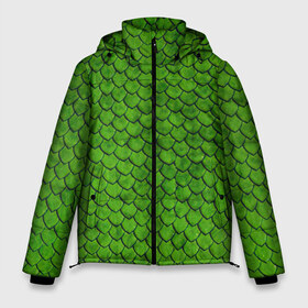 Мужская зимняя куртка 3D с принтом зелёная чешуя в Петрозаводске, верх — 100% полиэстер; подкладка — 100% полиэстер; утеплитель — 100% полиэстер | длина ниже бедра, свободный силуэт Оверсайз. Есть воротник-стойка, отстегивающийся капюшон и ветрозащитная планка. 

Боковые карманы с листочкой на кнопках и внутренний карман на молнии. | чешуя | чешуя ящерицы