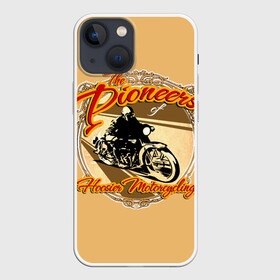 Чехол для iPhone 13 mini с принтом Hoosier Motorcycling в Петрозаводске,  |  | motorcycle | байкеры | мотоциклы | пионеры
