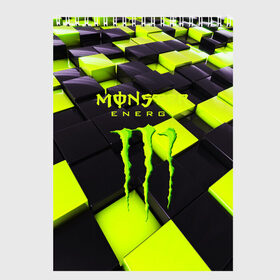 Скетчбук с принтом MONSTER ENERGY в Петрозаводске, 100% бумага
 | 48 листов, плотность листов — 100 г/м2, плотность картонной обложки — 250 г/м2. Листы скреплены сверху удобной пружинной спиралью | energy | monster energy | кофеин | монстр | монстр энерджи | напиток | таурин | энергетик | энергетический напиток