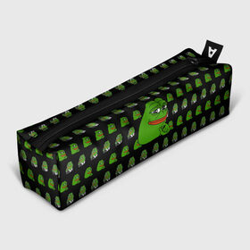 Пенал 3D с принтом Frog Pepe в Петрозаводске, 100% полиэстер | плотная ткань, застежка на молнии | Тематика изображения на принте: meme | жаба | звук | лягушка | майнкрафт | мем | пепа | пепе | скин