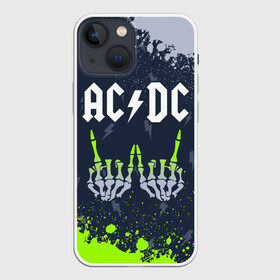 Чехол для iPhone 13 mini с принтом AC DС в Петрозаводске,  |  | ac dc | acdc | back to black | highway to hell | logo | music | rock | айси | айсидиси | диси | лого | логотип | молния | музыка | рок | символ | символика | символы | эйси | эйсидиси