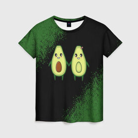 Женская футболка 3D с принтом Авокадо в Петрозаводске, 100% полиэфир ( синтетическое хлопкоподобное полотно) | прямой крой, круглый вырез горловины, длина до линии бедер | авокадо | веган | еда блогеров | мемы | минимализм | прикольные картинки | прикольные надписи | растение | смешное авокадо | фрукт
