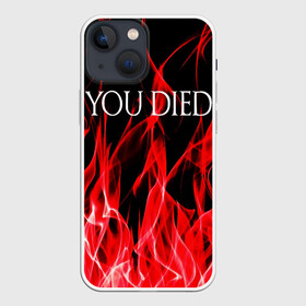 Чехол для iPhone 13 mini с принтом YOU DIED в Петрозаводске,  |  | dark souls | dark souls iii | дарк солс | дарк соулс | темные души | черные души