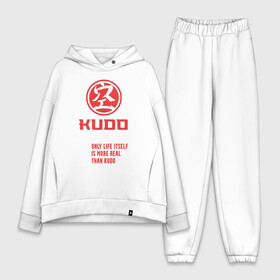 Женский костюм хлопок Oversize с принтом Кудо   hardcore training в Петрозаводске,  |  | judo | karate | kudo | адзума такаси | боевые искусства | борьба | бусидо | дзюдо | единоборства | карате | кудо | самбо | япония