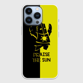 Чехол для iPhone 13 Pro с принтом Praise the sun в Петрозаводске,  |  | Тематика изображения на принте: dark souls | dark souls iii | дарк солс | дарк соулс | темные души | черные души