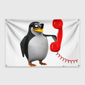 Флаг-баннер с принтом Ало это пожарная? - мем в Петрозаводске, 100% полиэстер | размер 67 х 109 см, плотность ткани — 95 г/м2; по краям флага есть четыре люверса для крепления | meme | memes | ало это пожарная | мем пингвин | мемы | пингвин
