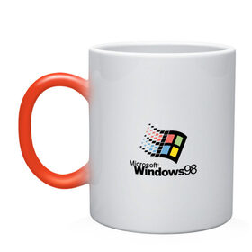 Кружка хамелеон с принтом Windows 98 в Петрозаводске, керамика | меняет цвет при нагревании, емкость 330 мл | microsoft | windows | windows98 | виндовс | майкрософт