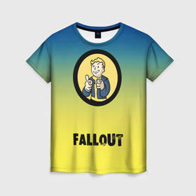 Женская футболка 3D с принтом Fallout/Фоллаут в Петрозаводске, 100% полиэфир ( синтетическое хлопкоподобное полотно) | прямой крой, круглый вырез горловины, длина до линии бедер | boy | fallout | new vegas | nuka cola | апокалипсис | бандиты | вегас | война | градиент | девочкам | детям | игра | логотипы игр | мальчикам | оружие | парни | пистолеты | подростковые | постапокалипсис | убежище