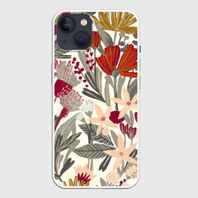 Чехол для iPhone 13 с принтом Полевые цветы в Петрозаводске,  |  | весна | дерево | колокольчик | листья | мак | природа | розы | цветок | цветы