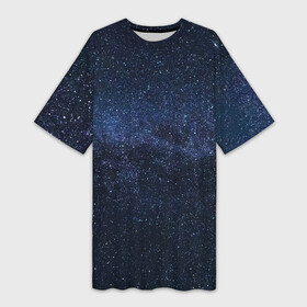 Платье-футболка 3D с принтом звездное небо в Петрозаводске,  |  | neon | space | stars | звезды | млечный путь