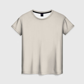 Женская футболка 3D с принтом Радуга v2 - бежевый в Петрозаводске, 100% полиэфир ( синтетическое хлопкоподобное полотно) | прямой крой, круглый вырез горловины, длина до линии бедер | Тематика изображения на принте: бежевый | без дизайна | без картинки | одноцветные | текстура