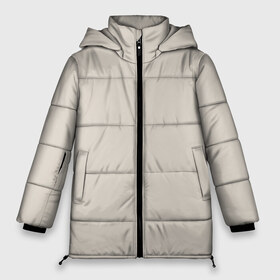 Женская зимняя куртка 3D с принтом Радуга v2 - бежевый в Петрозаводске, верх — 100% полиэстер; подкладка — 100% полиэстер; утеплитель — 100% полиэстер | длина ниже бедра, силуэт Оверсайз. Есть воротник-стойка, отстегивающийся капюшон и ветрозащитная планка. 

Боковые карманы с листочкой на кнопках и внутренний карман на молнии | бежевый | без дизайна | без картинки | одноцветные | текстура