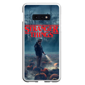 Чехол для Samsung S10E с принтом Stranger Things в Петрозаводске, Силикон | Область печати: задняя сторона чехла, без боковых панелей | Тематика изображения на принте: 11 | demogorgon | dustin | eleven | jim hopper | lucas | mike | nancy | netflix | steve | will | билли | дастин | демогоргон | джойс | джонатан | дина | загадочные события | лукас | майк | макс | нетфликс | нэнси | оди | одиннадцать