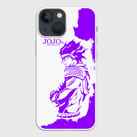 Чехол для iPhone 13 mini с принтом Хамон фиолетовый в Петрозаводске,  |  | anime | jojo | jojo’s bizarre adventure | аниме | анимэ | биззаре адвенчер | джо | джо джо | джоджо | джонатан джостар | дзёсукэ хигасиката | дзётаро кудзё | жожо | игги | кира | лого | манга | невероятные приключения