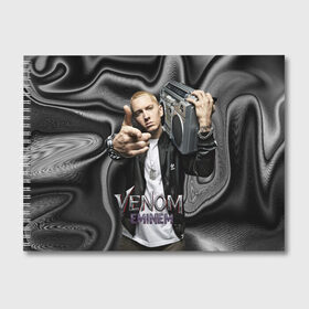 Альбом для рисования с принтом Eminem-Venom в Петрозаводске, 100% бумага
 | матовая бумага, плотность 200 мг. | eminem | rap | venom eminem | рэп | хип хоп | эминем