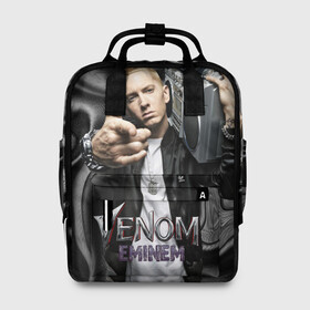 Женский рюкзак 3D с принтом Eminem-Venom в Петрозаводске, 100% полиэстер | лямки с регулируемой длиной, сверху ручки, чтобы рюкзак нести как сумку. Основное отделение закрывается на молнию, как и внешний карман. Внутри два дополнительных кармана, один из которых закрывается на молнию. По бокам два дополнительных кармашка, куда поместится маленькая бутылочка
 | Тематика изображения на принте: eminem | rap | venom eminem | рэп | хип хоп | эминем