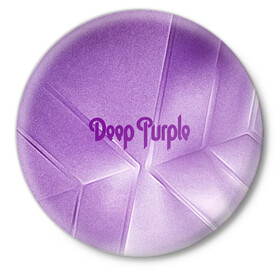 Значок с принтом Deep Purple в Петрозаводске,  металл | круглая форма, металлическая застежка в виде булавки | deep | logo | purple | rock | whoosh | группа | знаменитости | лого | надпись | рок | текст