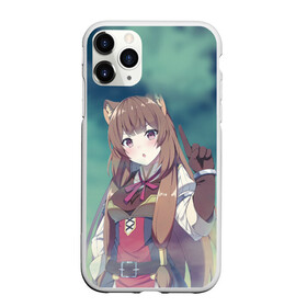 Чехол для iPhone 11 Pro матовый с принтом Рафталия в Петрозаводске, Силикон |  | anime | racoon | raphtalia | герой | енот | рафталия | ушки | щит