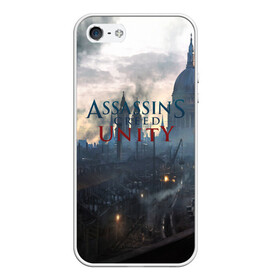 Чехол для iPhone 5/5S матовый с принтом Assassin’s Creed Unity в Петрозаводске, Силикон | Область печати: задняя сторона чехла, без боковых панелей | Тематика изображения на принте: black flag | brotherhood | chronicles | creed | game | origins | revelations | rogue | syndicate | unity | valhalla | альтаир | ассасин | игры | кинжал | пираты