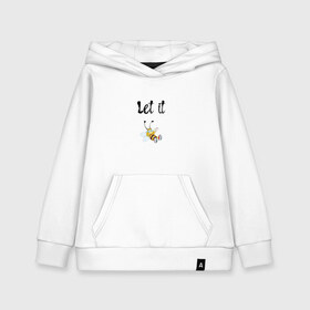 Детская толстовка хлопок с принтом Let it bee в Петрозаводске, 100% хлопок | Круглый горловой вырез, эластичные манжеты, пояс, капюшен | bee | let it be | let it bee | битлз | пчела