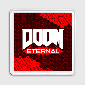 Магнит 55*55 с принтом DOOM ETERNAL / ДУМ ЭТЕРНАЛ в Петрозаводске, Пластик | Размер: 65*65 мм; Размер печати: 55*55 мм | Тематика изображения на принте: bfg | brutal | doom | eternal | ethernal | game | games | logo | дум | игра | игры | лого | логотип | логотипы | символ | символы | этернал