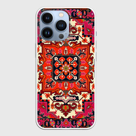 Чехол для iPhone 13 Pro с принтом Бордовый ковер в Петрозаводске,  |  | 90 е | 90е | бабушкин | бабушкин ковер | девяностые | ковер | ковер на стене | коврик | кружево | мягкий | орнамент | палас | пол | старый ковер | текстуры | узор | цветочки | цветы