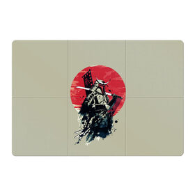 Магнитный плакат 3Х2 с принтом Samurai man в Петрозаводске, Полимерный материал с магнитным слоем | 6 деталей размером 9*9 см | бамбук | катана | сакура | самурай | япония