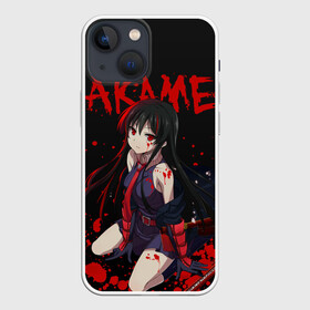 Чехол для iPhone 13 mini с принтом Убийца Акаме на черно красно фоне в Петрозаводске,  |  | akame | akame ga kill | anime | ga | japan | kill | акаме | акамэ | анимация | аниме | мультсериал | мультфильм | сериал | япония