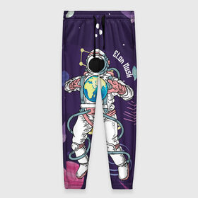Женские брюки 3D с принтом Elon Musk в Петрозаводске, полиэстер 100% | прямой крой, два кармана без застежек по бокам, с мягкой трикотажной резинкой на поясе и по низу штанин. В поясе для дополнительного комфорта — широкие завязки | astronaut | celebrity | cosmonaut | cosmos | genius | gloves | planet | space | spacesuit | гений | знаменитость | космонавт | космос | перчатки | планета | скафандр