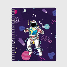Тетрадь с принтом Elon Musk в Петрозаводске, 100% бумага | 48 листов, плотность листов — 60 г/м2, плотность картонной обложки — 250 г/м2. Листы скреплены сбоку удобной пружинной спиралью. Уголки страниц и обложки скругленные. Цвет линий — светло-серый
 | astronaut | celebrity | cosmonaut | cosmos | genius | gloves | planet | space | spacesuit | гений | знаменитость | космонавт | космос | перчатки | планета | скафандр