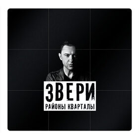 Магнитный плакат 3Х3 с принтом Звери в Петрозаводске, Полимерный материал с магнитным слоем | 9 деталей размером 9*9 см | группа | звери | музыка | районы кварталы | рома зверь | я ухожу красиво