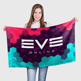 Флаг 3D с принтом EVE ONLINE / ИВ ОНЛАЙН в Петрозаводске, 100% полиэстер | плотность ткани — 95 г/м2, размер — 67 х 109 см. Принт наносится с одной стороны | echo | echoes | eve | game | games | logo | online | space | ев онлайн | ев эхо | еве | ив онлайн | ив эхо | игра | игры | космос | лого | логотип | логотипы | онлайн | символ | символы | эхо | эхос