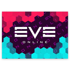 Поздравительная открытка с принтом EVE ONLINE / ИВ ОНЛАЙН в Петрозаводске, 100% бумага | плотность бумаги 280 г/м2, матовая, на обратной стороне линовка и место для марки
 | echo | echoes | eve | game | games | logo | online | space | ев онлайн | ев эхо | еве | ив онлайн | ив эхо | игра | игры | космос | лого | логотип | логотипы | онлайн | символ | символы | эхо | эхос