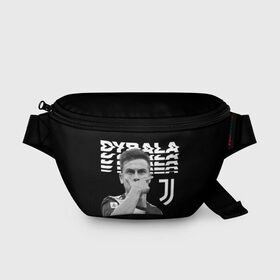 Поясная сумка 3D с принтом Paulo Dybala в Петрозаводске, 100% полиэстер | плотная ткань, ремень с регулируемой длиной, внутри несколько карманов для мелочей, основное отделение и карман с обратной стороны сумки застегиваются на молнию | дибала | знаменитости | пауло дибала | футболист | ювентус