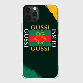 Чехол для iPhone 12 Pro Max с принтом GUSSI ГУСИ в Петрозаводске, Силикон |  | anti | antibrand | brand | fashion | gucci | gusi | gussi | logo | meme | memes | анти | антибренд | бренд | гуси | гуччи | забавные | лого | логотип | мем | мемы | мода | прикол | приколы | прикольные | символ