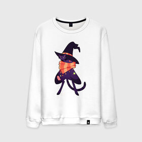 Мужской свитшот хлопок с принтом Хэллоунский кот маг в Петрозаводске, 100% хлопок |  | Тематика изображения на принте: волшебство | звезды | кот | маг | магия | осень | хэллоуин | хэловин | шарф | шляпа