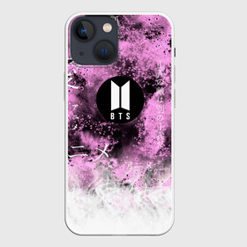 Чехол для iPhone 13 mini с принтом BTS в Петрозаводске,  |  | bts | k pop | kpop | абстракция | арми | брызги | бтс | дым | иероглифы | кей поп | кейпоп | корея | кпоп