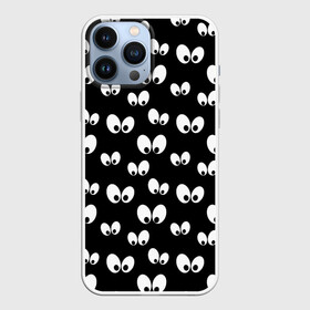 Чехол для iPhone 13 Pro Max с принтом Глазки в темноте в Петрозаводске,  |  | baby | cartoon | cute | halloween | kawaii | lol | аниме | анимешный | бабочки | взгляд | глаза | детям | дисней | кавайный | летучие мыши | малыш | милый | мистика | мультяшный | ночные | ночь | няшный | паттерн | привидение