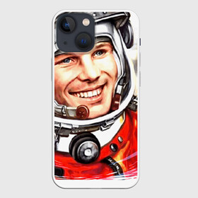 Чехол для iPhone 13 mini с принтом Юрий Гагарин 1 в Петрозаводске,  |  | звезды | земля | история | космос | орбита | ракета