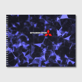 Альбом для рисования с принтом MITSUBISHI в Петрозаводске, 100% бумага
 | матовая бумага, плотность 200 мг. | mitsubishi | авто | автомобиль | лого | логотип | митсубиси | митсубиши | текстура