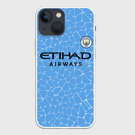 Чехол для iPhone 13 mini с принтом Мансити Домашняя форма 20 21 в Петрозаводске,  |  | manchester | manchester city | mancity | мансити | манчестер | манчестер сити | манчестер сити домашняя форма | манчестер сити домашняя форма 20 21 | манчестер сити форма | манчестер сити форма 20 21