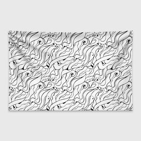Флаг-баннер с принтом Черно-белые узоры в Петрозаводске, 100% полиэстер | размер 67 х 109 см, плотность ткани — 95 г/м2; по краям флага есть четыре люверса для крепления | abstract | art | pattern | абстракционизм | абстракция | аниме | арт | брызги | волны | восточный | граффити | змеи | инь янь | искусство | кружево | линии | море | паттерн | текстура | тучи | узор | хавитки | черви