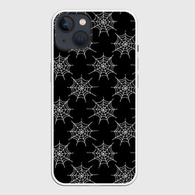 Чехол для iPhone 13 с принтом Паутина в Петрозаводске,  |  | halloween | night | pattern | rock | spider | готика | мальчикам | мистика | насекомые | нити | ночные | ночь | паттерн | паук | пауки | пацанские | подростковые | привидение | призрак | рок | страшный | тень | тьма | узор