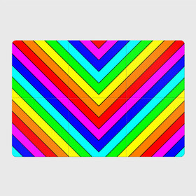 Магнитный плакат 3Х2 с принтом Rainbow Stripes в Петрозаводске, Полимерный материал с магнитным слоем | 6 деталей размером 9*9 см | geometry | gradient | neon | геометрические | градиент | детям | кислота | кислотный | конус | красочный | линии | неоновые | пирамида | полоска | полосы | радуга | радужный | разноцветные | сочный | треугольники