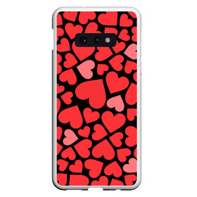 Чехол для Samsung S10E с принтом Сердца в Петрозаводске, Силикон | Область печати: задняя сторона чехла, без боковых панелей | i love you | love | любовь | сердечки | сердца | чувства | я тебя люблю