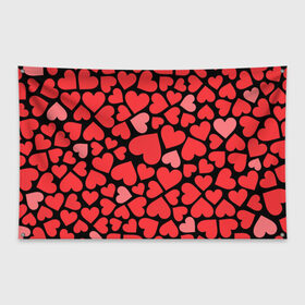 Флаг-баннер с принтом Сердца в Петрозаводске, 100% полиэстер | размер 67 х 109 см, плотность ткани — 95 г/м2; по краям флага есть четыре люверса для крепления | i love you | love | любовь | сердечки | сердца | чувства | я тебя люблю