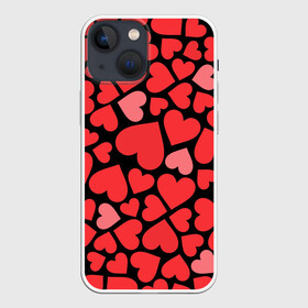 Чехол для iPhone 13 mini с принтом Сердца в Петрозаводске,  |  | i love you | love | любовь | сердечки | сердца | чувства | я тебя люблю
