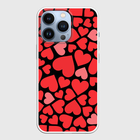 Чехол для iPhone 13 Pro с принтом Сердца в Петрозаводске,  |  | i love you | love | любовь | сердечки | сердца | чувства | я тебя люблю