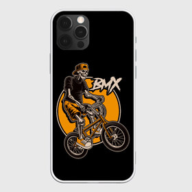 Чехол для iPhone 12 Pro Max с принтом BMX в Петрозаводске, Силикон |  | Тематика изображения на принте: bicycle | bmx | skull | sport | x games | велик | велосипед | велоспорт | скелет | череп | экстремальный спорт